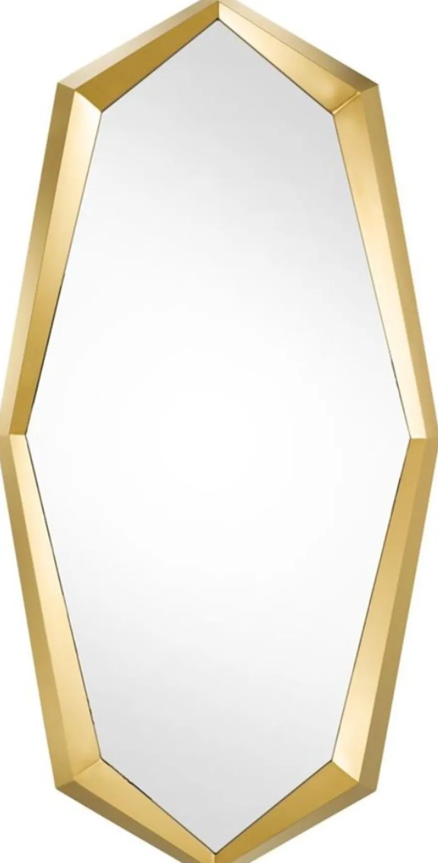 Casa Padrino Designer Edelstahl Spiegel / Wandspiegel Gold 90 x H. 180 cm - Luxus Qualität