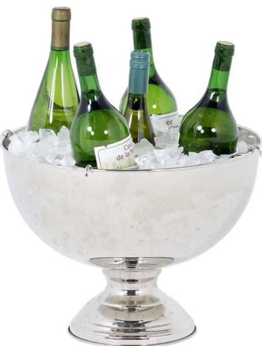 Casa Padrino Designer Edelstahl Champagnerkühler 39 x H. 26 cm - Luxus Restaurant Kollektion