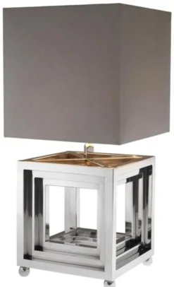 Casa Padrino Designer Edelstahl Tischleuchte - Luxus Qualität