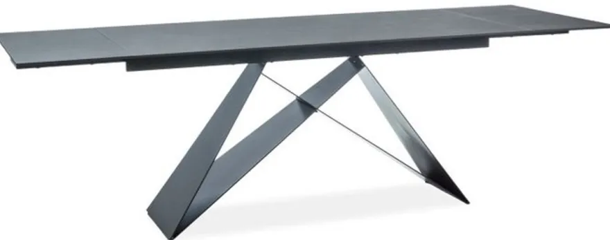 Casa Padrino Designer Esstisch Schwarz 160-240 x 90 x H. 76 cm - Ausziehbarer Esszimmertisch mit gehärteter Glasplatte - Designer Möbel