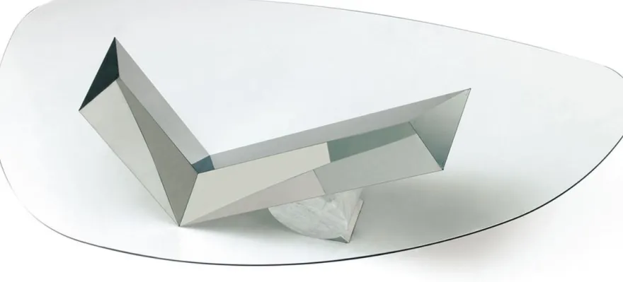 Casa Padrino Designer Esstisch Silber / Weiß 240 x 115 x H. 75 cm - Esszimmertisch mit Glasplatte - Moderne Esszimmer Möbel - Luxus Kollektion