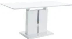 Casa Padrino Designer Esstisch Weiß 110-150 x 75 x H. 76 cm - Ausziehbarer Küchentisch - Designer Esszimmer Möbel