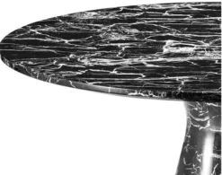 Casa Padrino Designer Esstisch Schwarz 119,5 x H. 75 cm - Luxus Edition