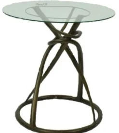 Casa Padrino Designer Esstisch Bronze Ø 71 x H. 70 cm - Runder Esszimmertisch mit Glasplatte - Luxus Qualität
