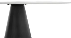 Casa Padrino Designer Esstisch Schwarz / Weiß 120 x H. 76 cm - Esszimmertisch