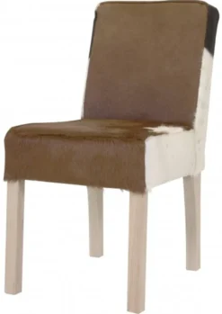 Casa Padrino Designer Esszimmer Stuhl ModEF 35 Kuhfell - Massivholz Buche - 88 x 45 x 61 cm - Kuhfellmuster