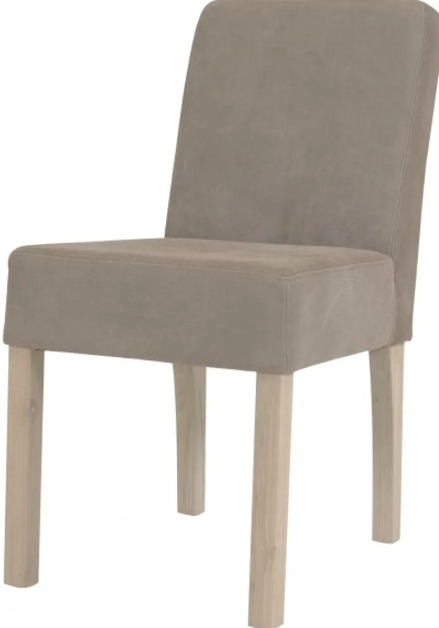 Casa Padrino Designer Esszimmer Stuhl Modell EF 35 Khaki Leder - Massivholz Buche - 88 x 45 x 61 cm