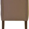 Casa Padrino Designer Esszimmer Stuhl Modell EF 283 Khaki / Braun - Buchenholz - Chesterfield Design - 87 x 44 x 67 cm