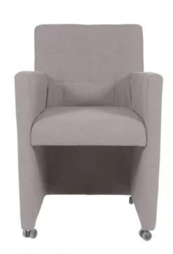Casa Padrino Designer Esszimmer Stuhl Sessel Modell EF 319 Grau - Rollbar, 88 x 57 x 68 cm