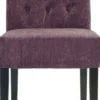 Casa Padrino Designer Esszimmer Stuhl Modell EF 283 in Lila Samt und Schwarz - 87 x 44 x 67 cm - Chesterfield Design