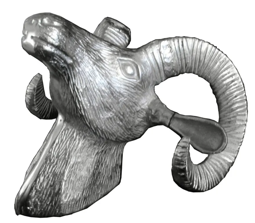 Casa Padrino Designer Geweih Wanddekoration aus poliertem Aluminium Silber 37 x 37 x 26 cm