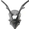 Casa Padrino Designer Geweih Deko Hirsch aus poliertem Aluminium Silber, Höhe 24 cm, Breite 22 cm, Tiefe 17 cm
