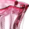 Casa Padrino Designer Glas Blumenvase Rosa Ø 25 x H. 28 cm - Luxus Deko Vase