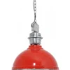 Casa Padrino Designer Hängeleuchte in Rot, Durchmesser 52 cm, Massive Metallausführung, Limited Edition