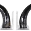 Casa Padrino Designer Horn Buchstützen 2er Set - Luxus Kollektion