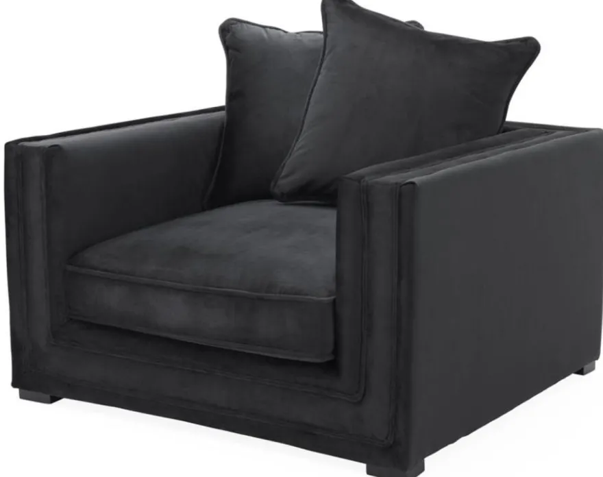 Casa Padrino Designer Hotel Sessel Schwarz - Luxus Kollektion