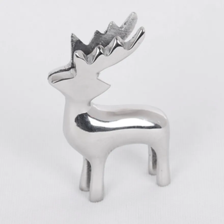 Casa Padrino Designer Kartenhalter Set Luxus Hotel Collection aus Messing in Nickel 6,5 x 1,5 x H 5 cm