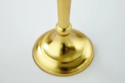 Casa Padrino Designer Kerzenhalter Gold Shine aus poliertem Aluminium, 5-armig, Höhe 40 cm