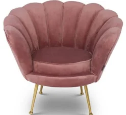 Casa Padrino Designer Kinder Samt Sessel Rosa / Messingfarben 96 x 79 x H. 78 cm - Luxus Kindermöbel