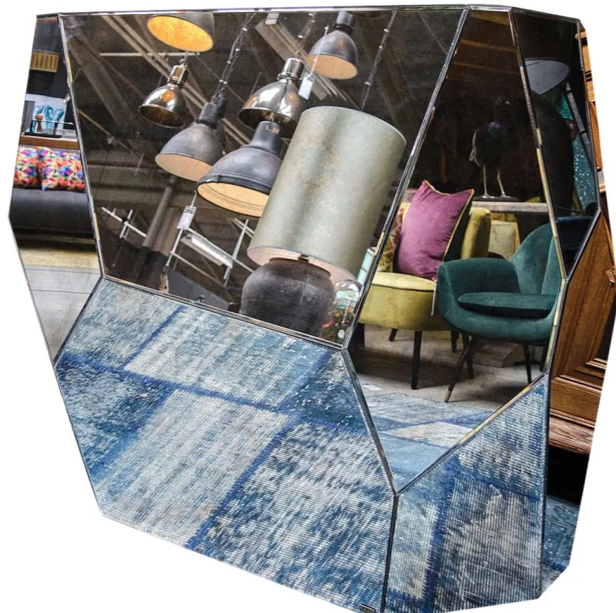 Casa Padrino Designer Konsole mit antikem Spiegelglas 125 x 54 x H. 100 cm - Designer Kollektion