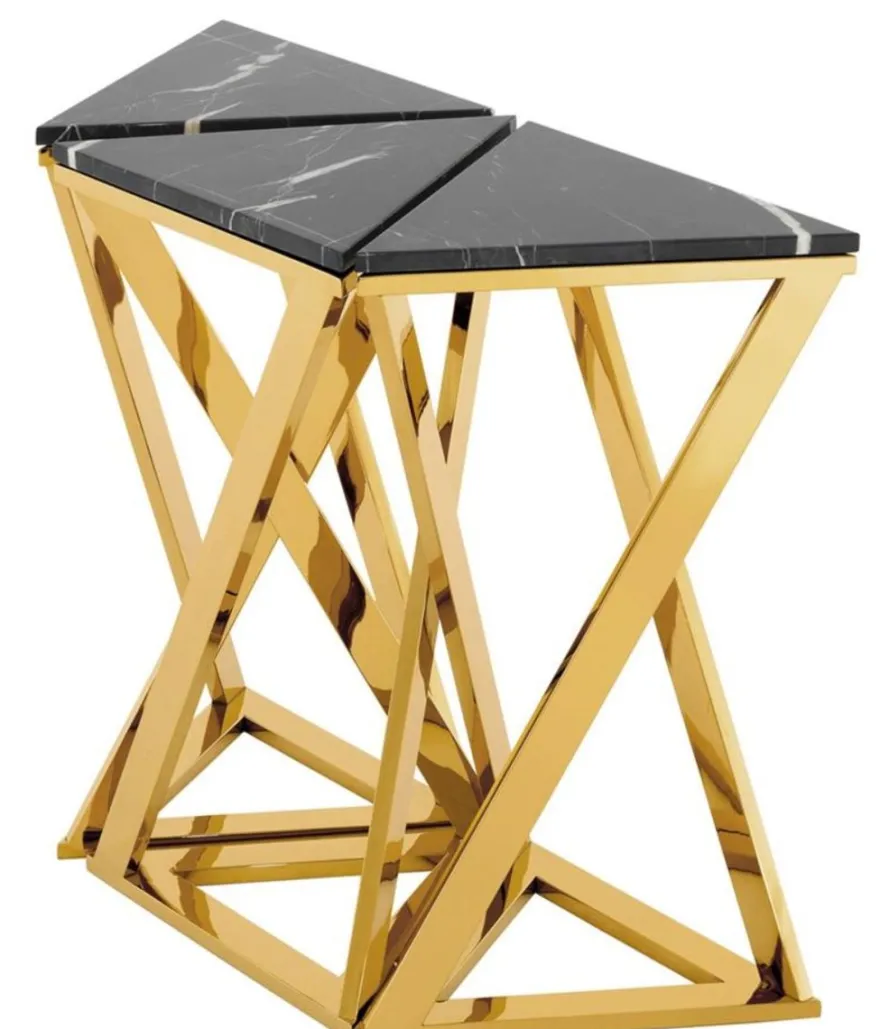 Casa Padrino Designer Konsole 3er Set Gold 95 x 41 x H. 80,5 cm - Luxus Kollektion