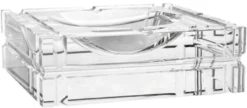 Casa Padrino Designer Kristallglas Aschenbecher 21 x 21 x H. 6,7 cm - Luxus Edition