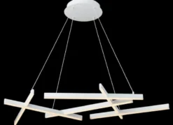 Casa Padrino Designer LED Hängeleuchte Weiß 101 x 66 x H. 5,5 cm - Luxus Kollektion