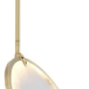Casa Padrino Designer LED Kronleuchter Messing / Alabaster Ø 54,5 x H. 61 cm - Moderner Kronleuchter mit Alabaster Lampenschirm - Luxus Qualität