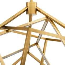Casa Padrino Designer LED Kronleuchter Antik Messingfarben 82 x 78 x H. 82 cm - Moderner Luxus Kronleuchter - Luxus Möbel
