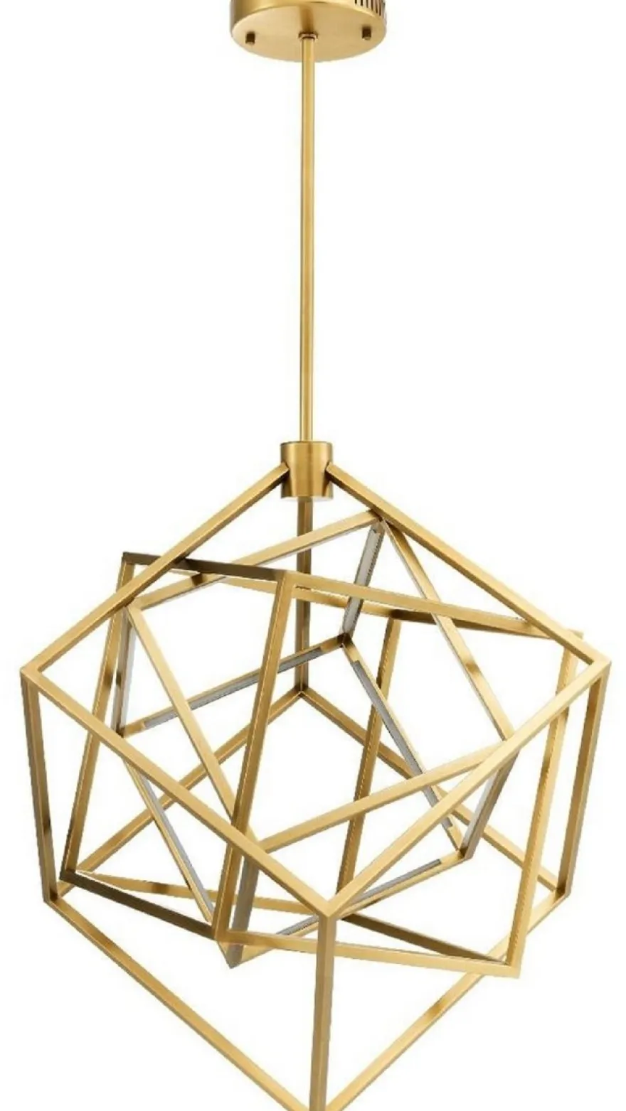 Casa Padrino Designer LED Kronleuchter Antik Messingfarben 82 x 78 x H. 82 cm - Moderner Luxus Kronleuchter - Luxus Möbel