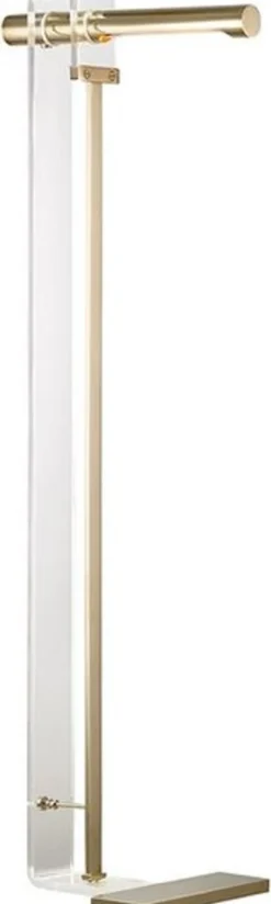 Casa Padrino Designer LED Stehleuchte Antik Messingfarben 37,5 x 25,4 x H. 111,8 cm - Moderne Stehlampe - Wohnzimmer Lampe - Luxus Qualität
