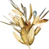 Casa Padrino Designer LED Wandleuchte Gold 25 x 12 x H. 32 cm - Wohnzimmer Wandleuchte mit edlem Swarovski Kristallglas - Luxus Qualität