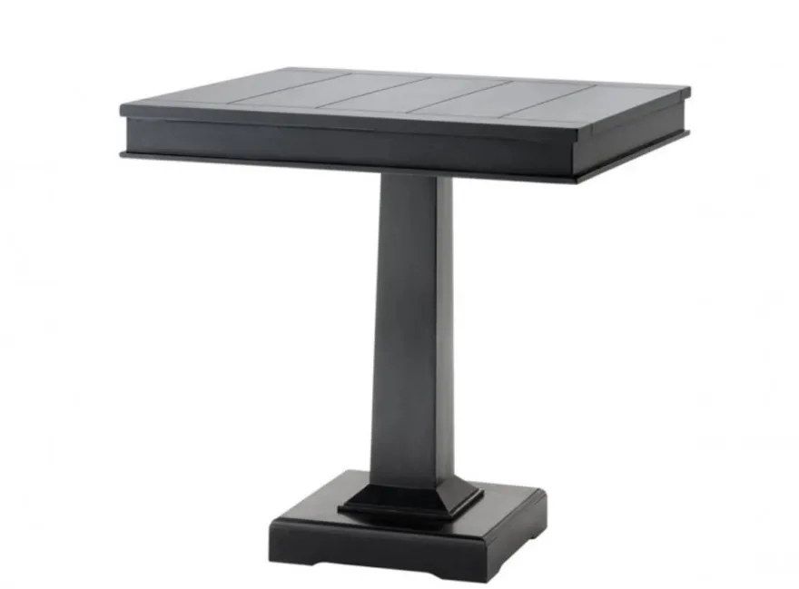 Casa Padrino Designer Luxus Esstisch aus Birkenholz in Schwarz - 80 x 80 x H. 78 cm