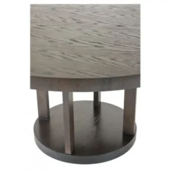 Casa Padrino Designer Luxus Esstisch aus Mahagoni Holz und Eichenfurnier in Mahagoni Furnier / Holzkohle / Grau 152 x H. 75 cm