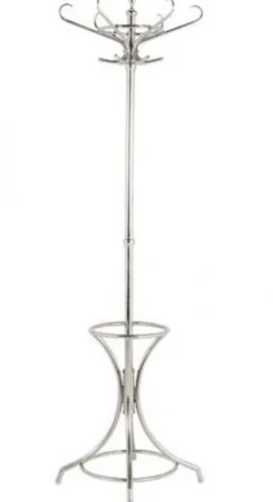 Casa Padrino Designer Luxus Garderobenständer London Silber aus Edelstahl, Höhe 184 cm