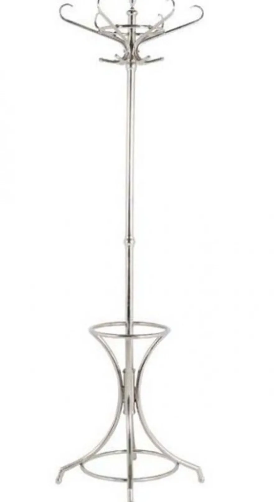 Casa Padrino Designer Luxus Garderobenständer London Silber aus Edelstahl, Höhe 184 cm