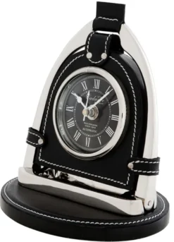 Casa Padrino Designer Luxus Tischuhr Cadance Day-Date Since 1909 Automatik Silber / Schwarz 17 x 12 x 19 cm