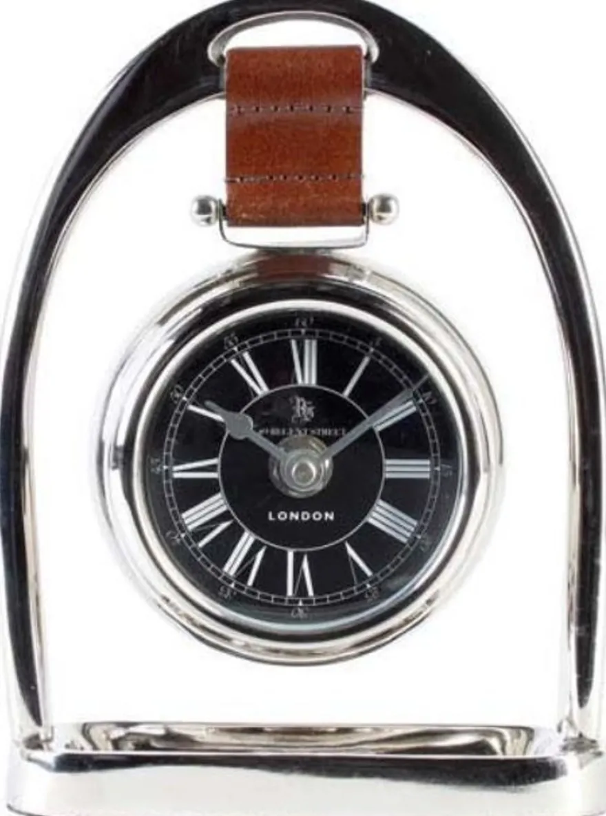 Casa Padrino Designer Luxus Uhr 49 Regent Street London, Silber, 13,5 x 4,5 x H. 18,5 cm