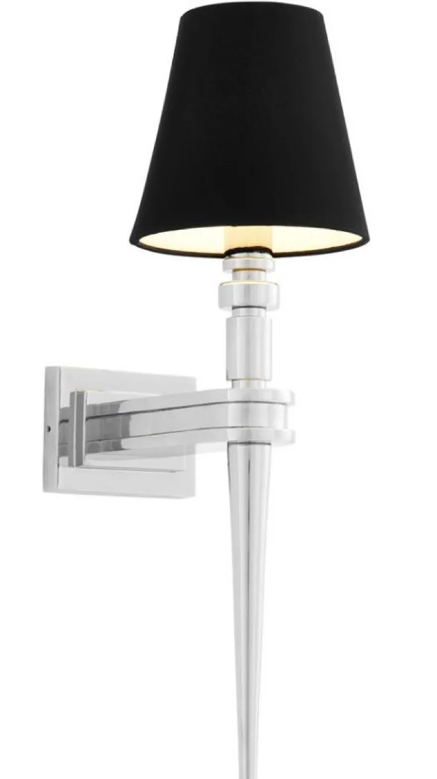 Casa Padrino Designer Luxus Wandleuchte 15 x 23,5 x H. 50 cm - Hotel Möbel