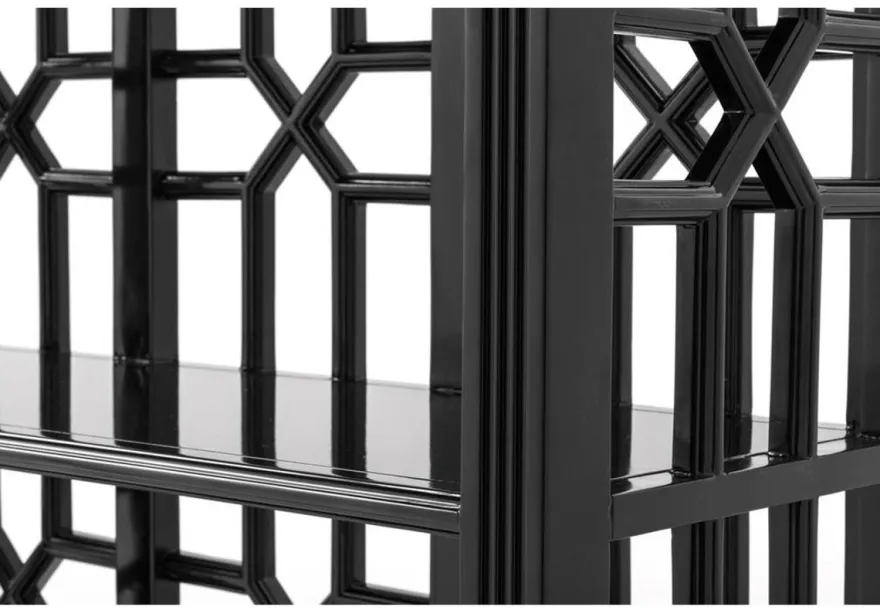Casa Padrino Designer Mahagoni Regalschrank Piano Schwarz - Luxus Qualität