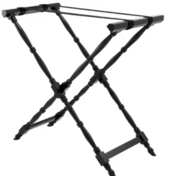 Casa Padrino Designer Mahagoni Tablett Schwarz 110 x 56 x H. 103 cm - Luxus Serviertablett