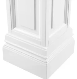Casa Padrino Designer Mahagoni Säule Weiß 33 x 33 x H. 100 cm - Luxus Beistelltisch