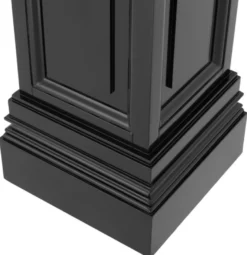 Casa Padrino Designer Mahagoni Säule Schwarz 33 x 33 x H. 80 cm - Luxus Beistelltisch