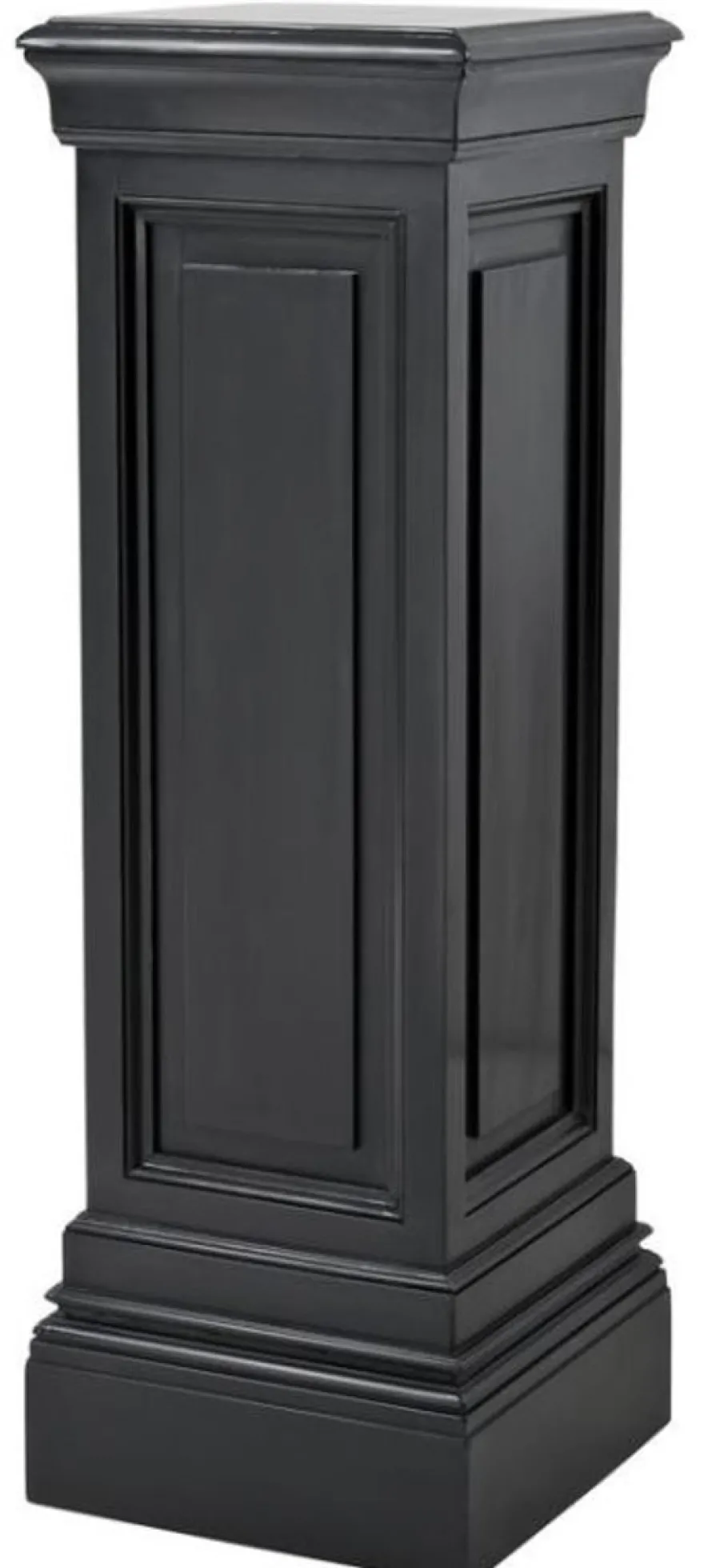 Casa Padrino Designer Mahagoni Säule Schwarz 33 x 33 x H. 120 cm - Luxus Beistelltisch