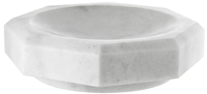 Casa Padrino Designer Marmor Schale Weiß 25 x 25 x H. 7 cm - Luxus Qualität