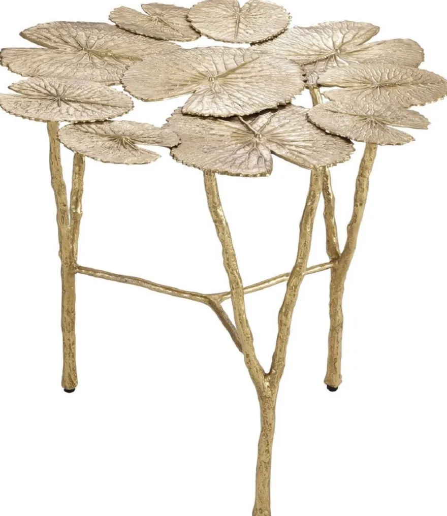 Casa Padrino Designer Messing Beistelltisch Gold Ø 57,5 x H. 51,5 cm - Wohnzimmer Möbel - Hotel Möbel - Luxus Qualität