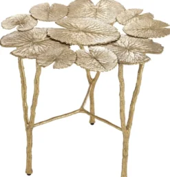 Casa Padrino Designer Messing Beistelltisch Gold Ø 57,5 x H. 51,5 cm - Wohnzimmer Möbel - Hotel Möbel - Luxus Qualität