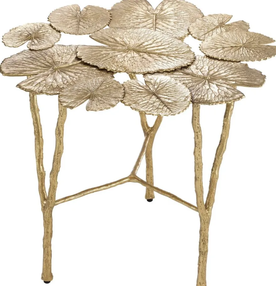 Casa Padrino Designer Messing Beistelltisch Gold Ø 57,5 x H. 51,5 cm - Wohnzimmer Möbel - Hotel Möbel - Luxus Qualität