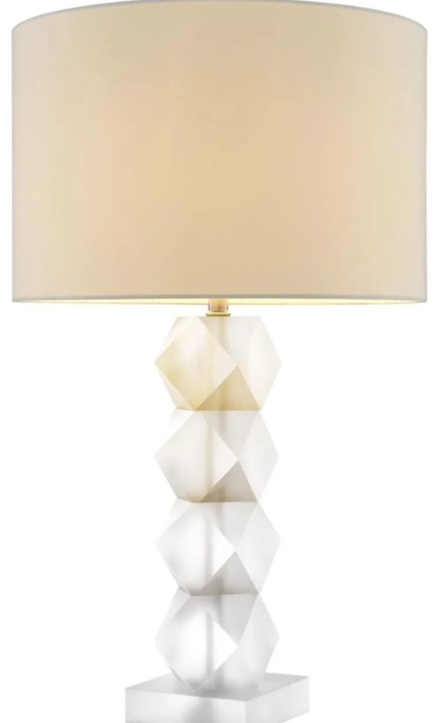 Casa Padrino Designer Milchglas Tischleuchte 16 x 48 x H. 84 cm - Hotel Restaurant Tischlampe