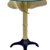 Casa Padrino Designer Propeller Beistelltisch Gold / Schwarz Ø 57 x H. 73 cm - Runder Schiffspropeller Tisch mit Glasplatte - Wohnzimmer Möbel